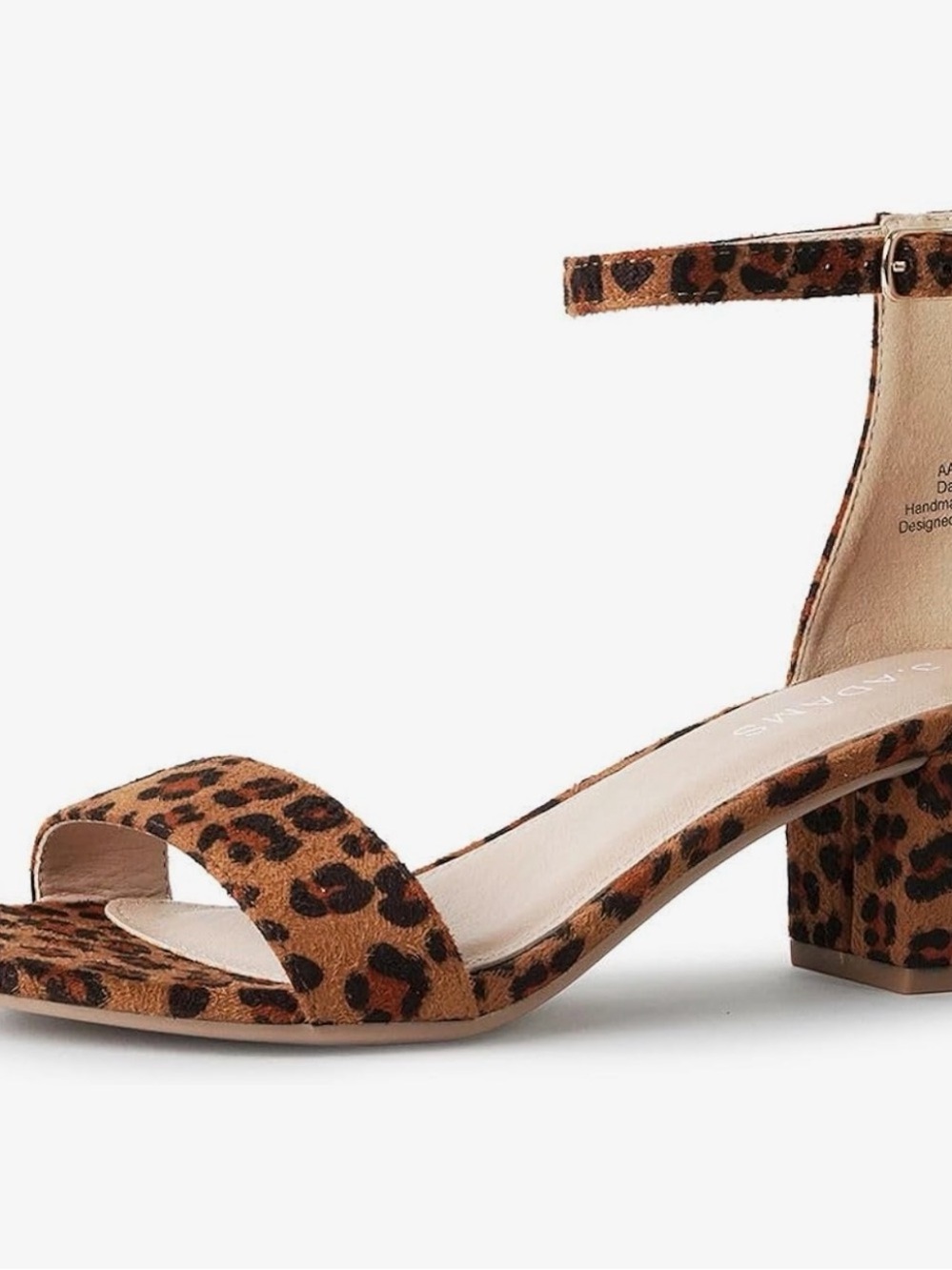 Adams Leopard Ankle-Strap Block Heel Sandals - Brown & Black